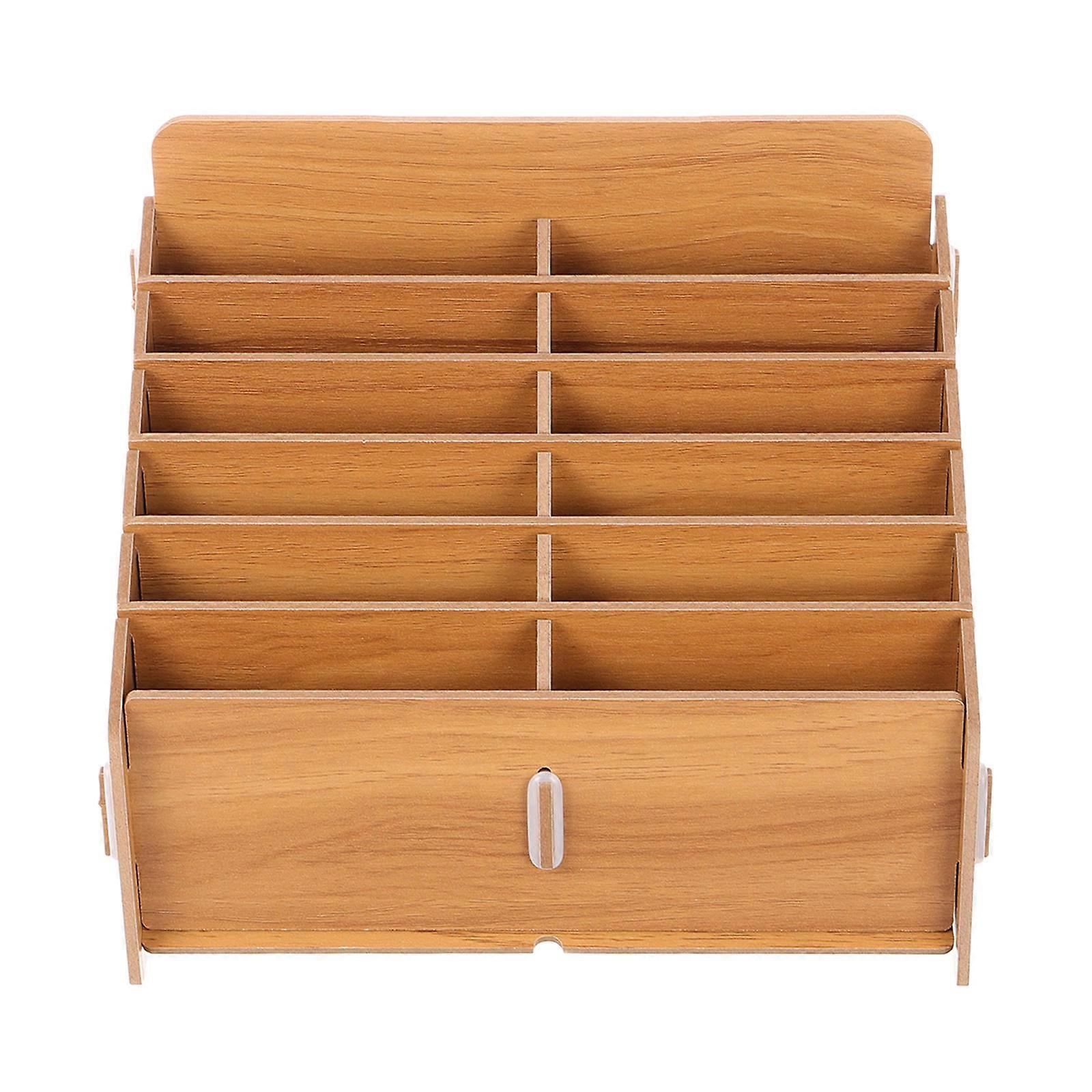 Quick Note Holder Wood Box for Home Storage