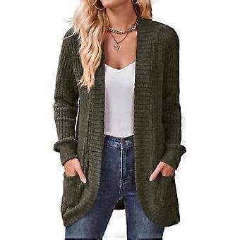 Cardigan Sweaters for Women 2024 Fall Open Front Long Sleeve Loose Lightweight Knit Sweater Coat with Pockets