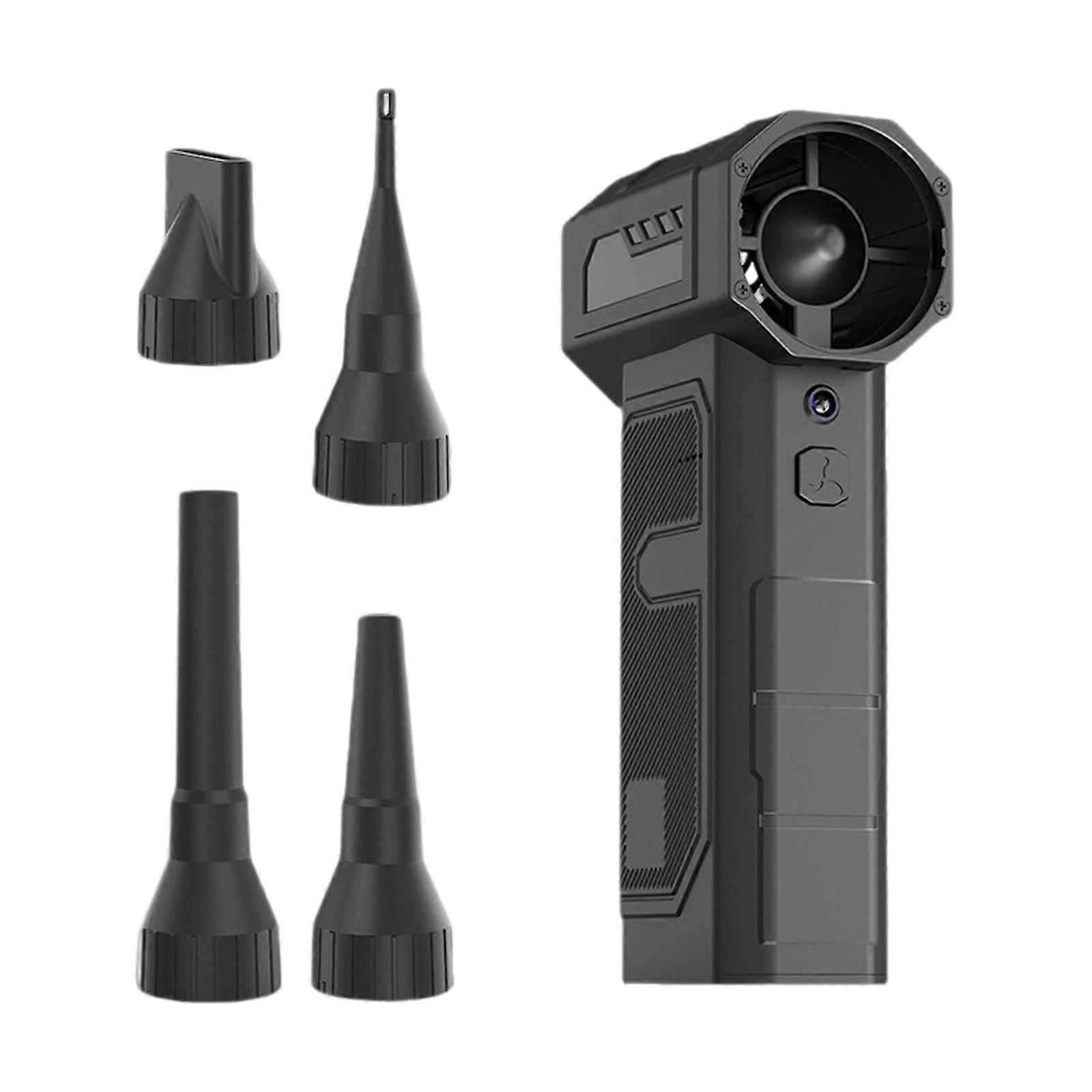 Flexible Transportable Air Blower Including Multiple Attachments for Computer Keyboards Household Electronics and Outdoor Tasks Multicolor