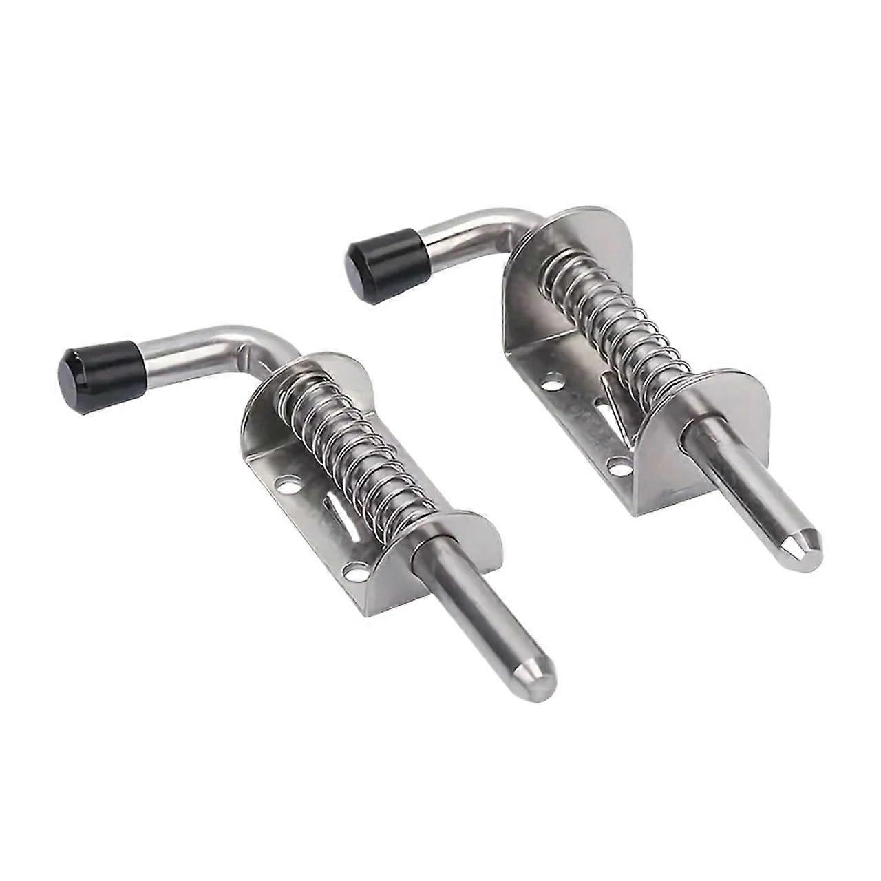 10PCS 304 Stainless Steel Spring Loaded Latch with Secure Locking for Doors, Gates and Cabinets