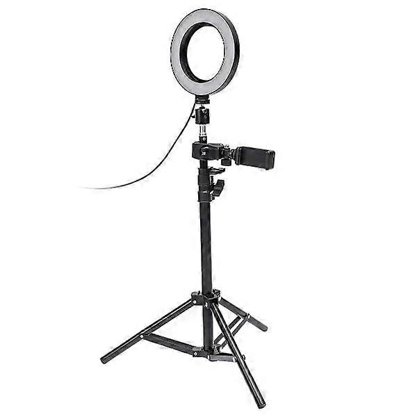 Selfie lamp / Ring light (17 cm) and stand Black