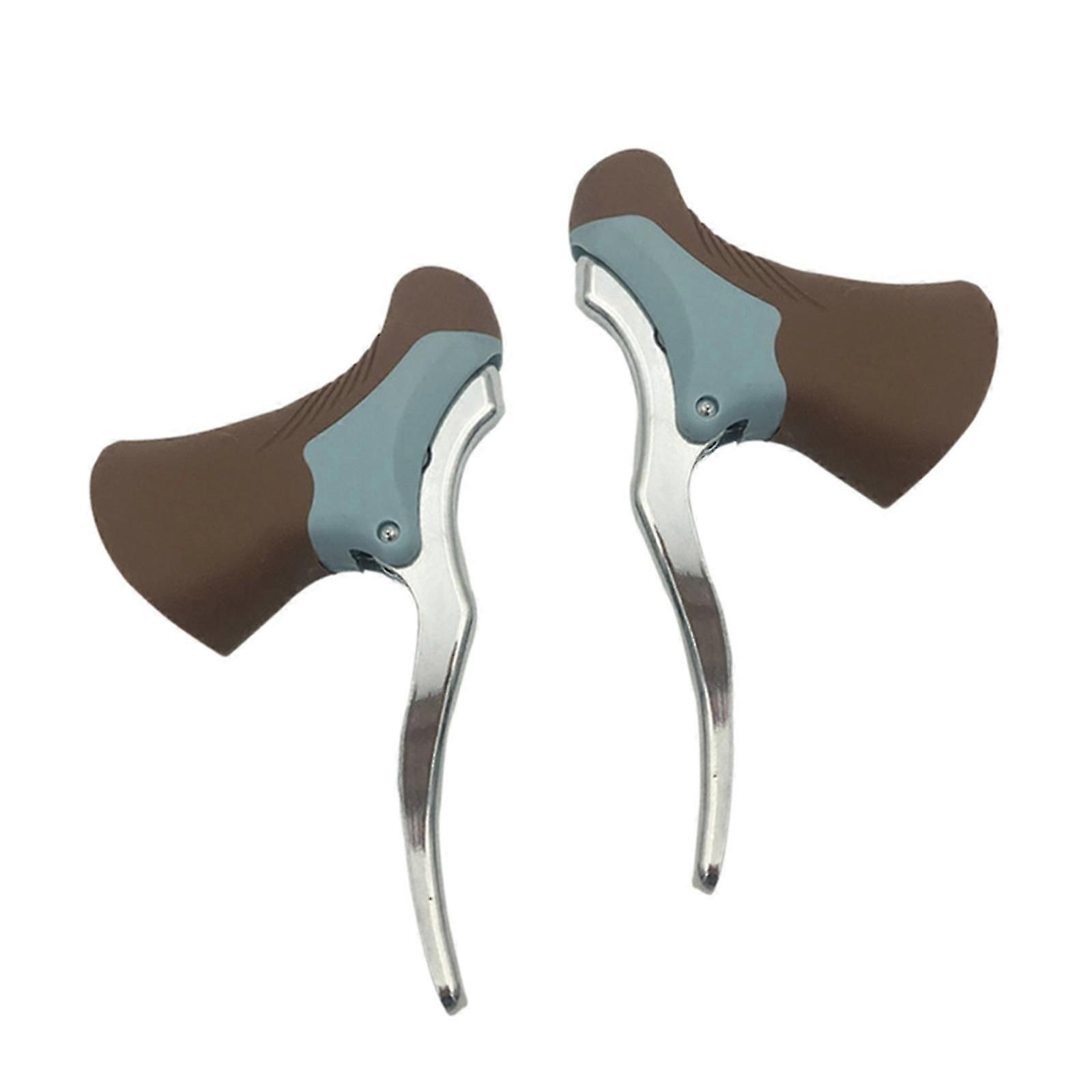 1 Pair Brown Road Bike Drop Bar Pull Levers Linear For Racing Brake Levers
