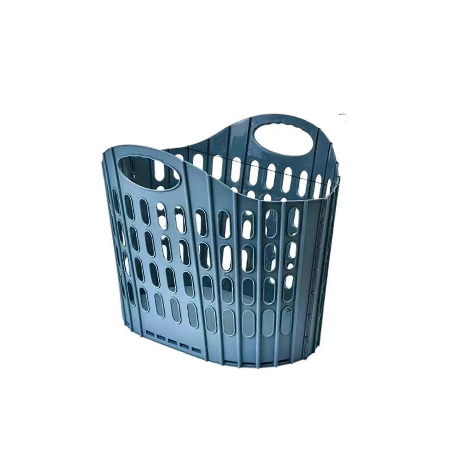 Foldable Laundry Basket with SpaceSaving Design for Dorm Room or Travel Clothes Storage Blue