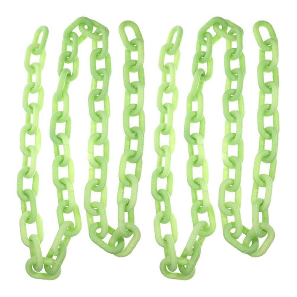 Glow in The Dark Chains Plastic Chains for Halloween Decoration 2Pcs Bright