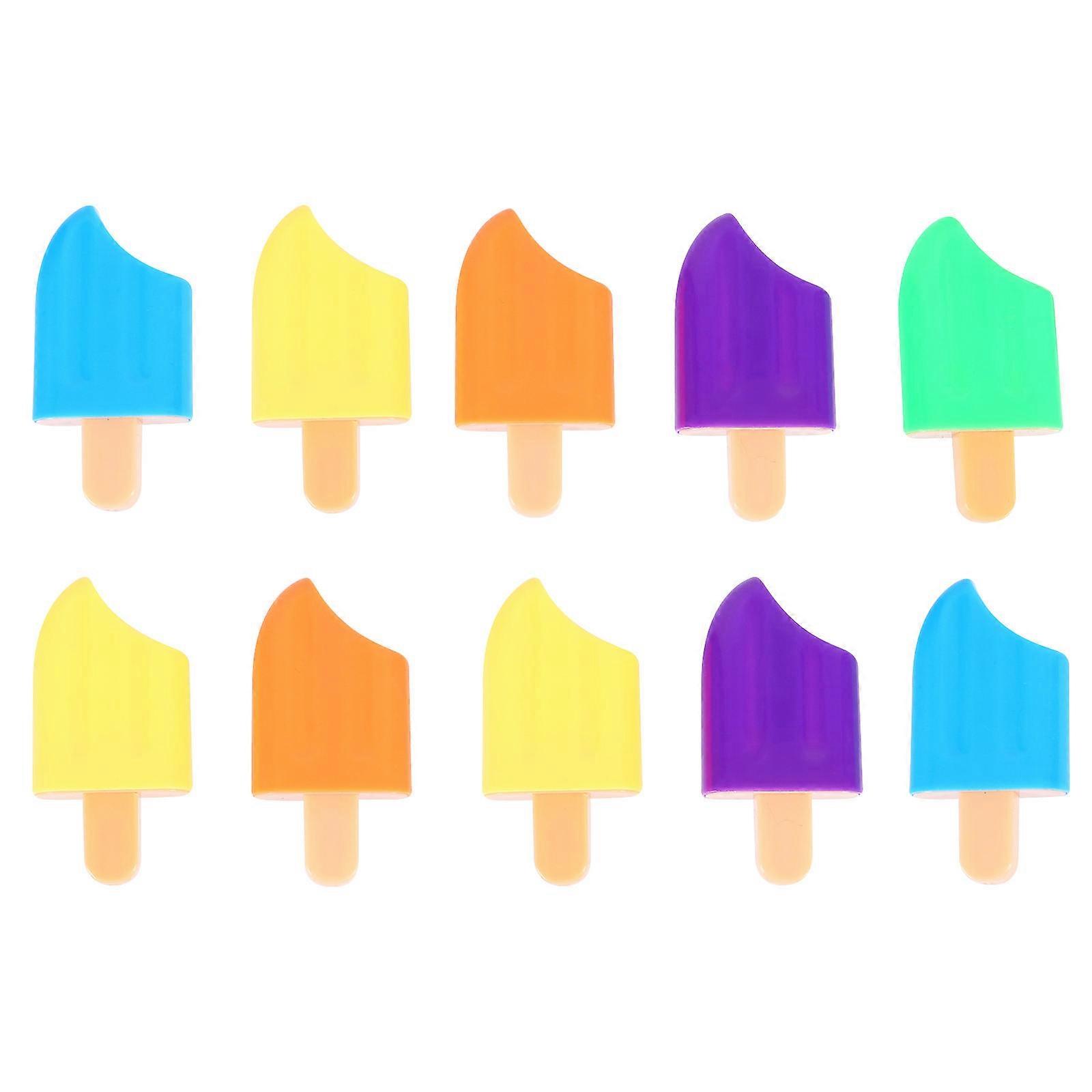 Popsicle Highlighters Colored Pens for Marking 10Pcs with Assorted Colors