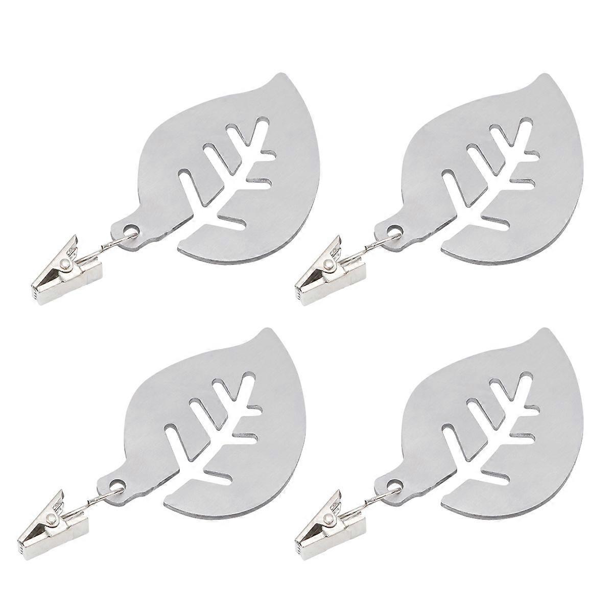 Table Cloth Clamps Stainless Pattern for Dinner 4Pcs