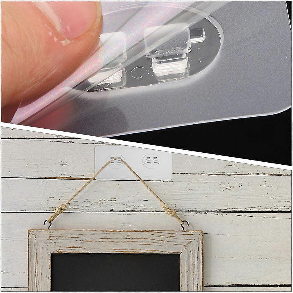 Shelf Support Brackets with Sticky Hooks for Hanging 15Pcs Plastic