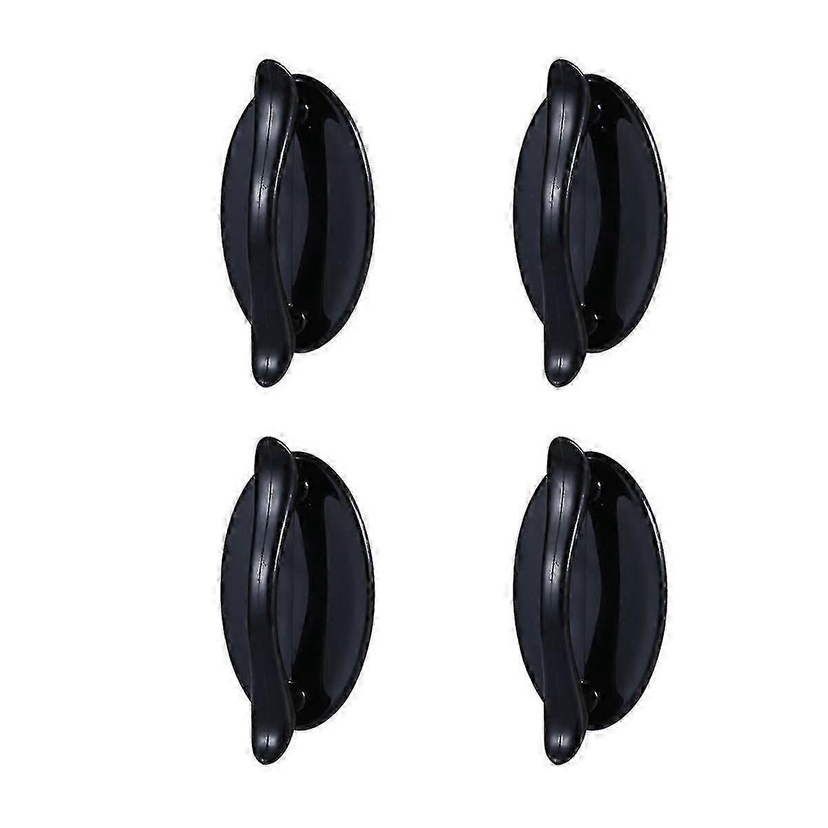 4 Pcs Self-stick Drawer Knobs Push Pull Helper Instant Cabinet Drawer Handle Helper Kitchenblack 26s