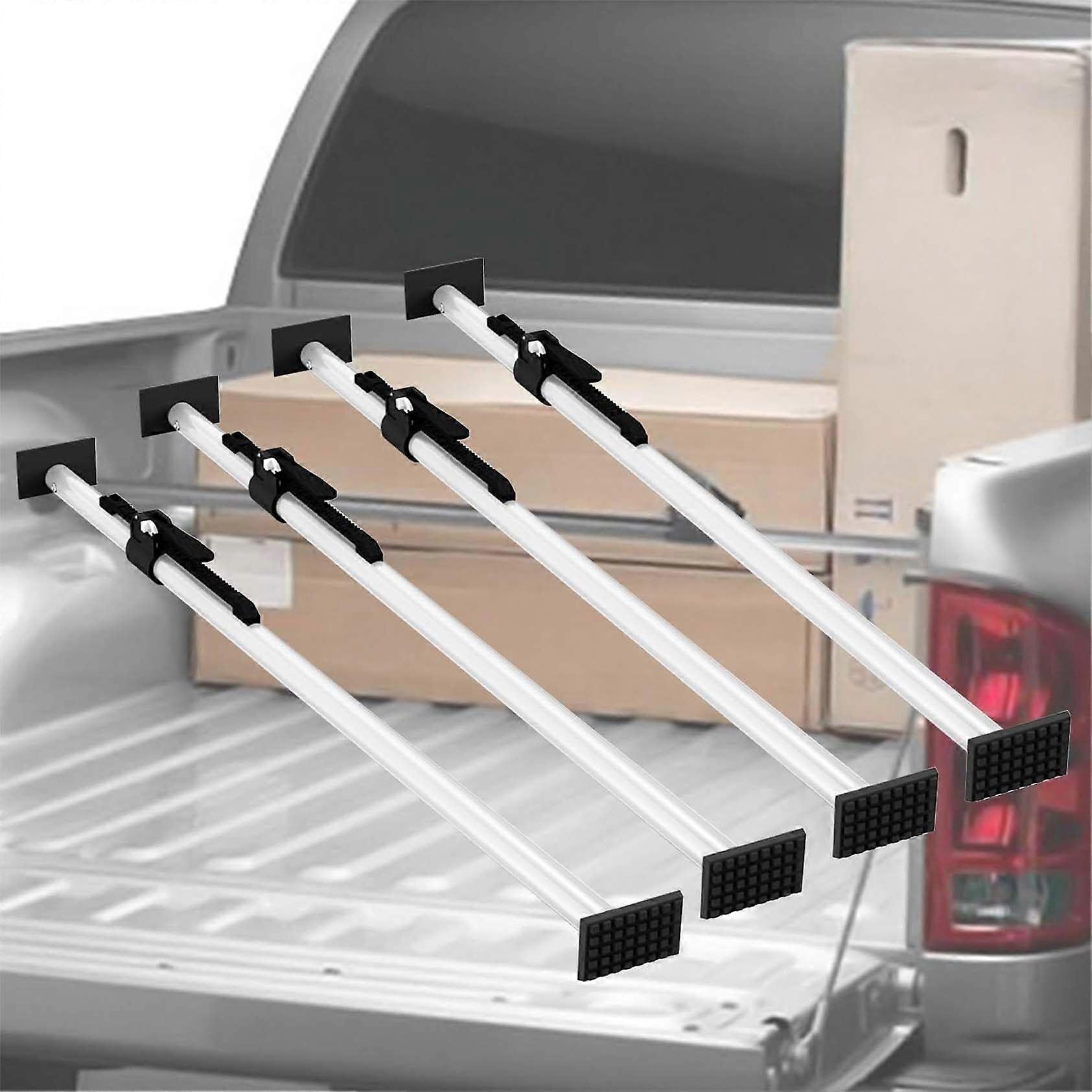 Heavy Duty Ratcheting Cargo Bar 4Pack Adjustable AntiSlip Load Lock for SUVs Vans Trailers