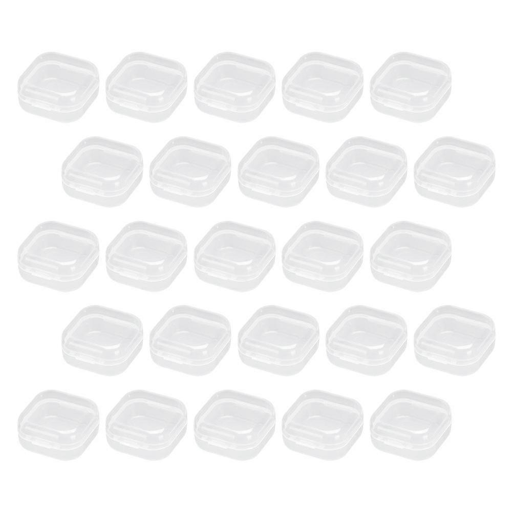 Transparent Jewelry Storage Box Plastic Bead Organizer for Storage Use 25Pcs