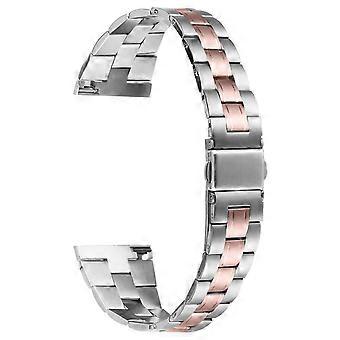 For TicWatch Pro 2020 Three-Bead Stainless Steel Band Smartwatch Wrist Strap