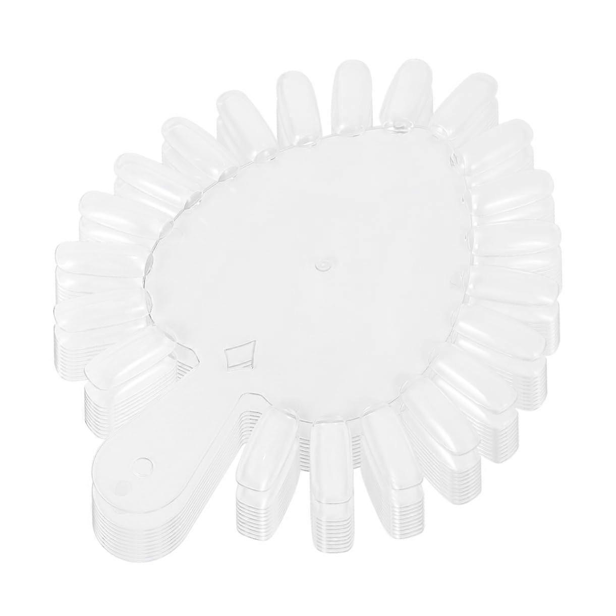 Heart Shaped Nail Color Display Board with Reusable Stiletto False Nail Tips for Practice