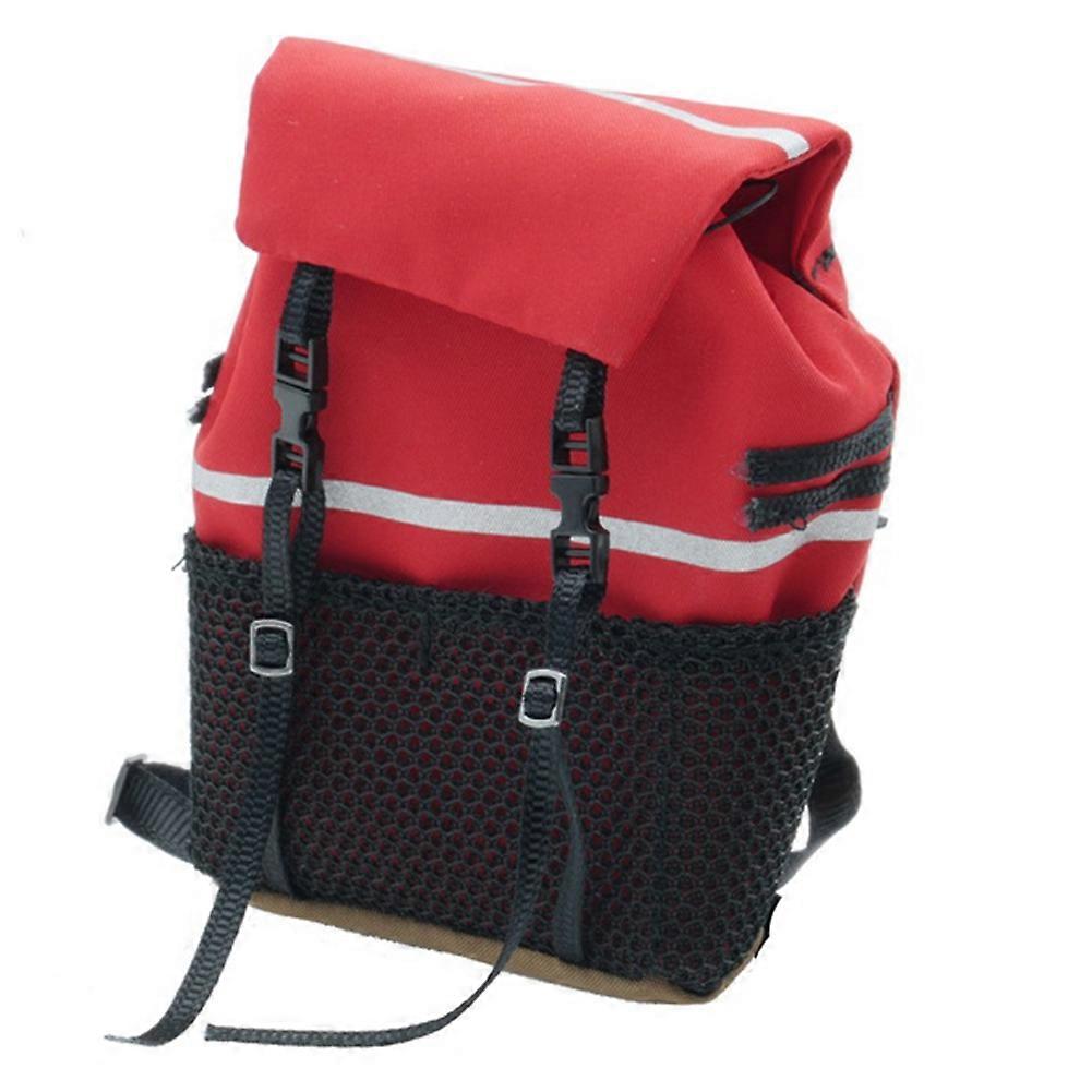 Miniature Decoration Scale Simulation Backpack for 1/10 1/8 RC Crawler Car Red