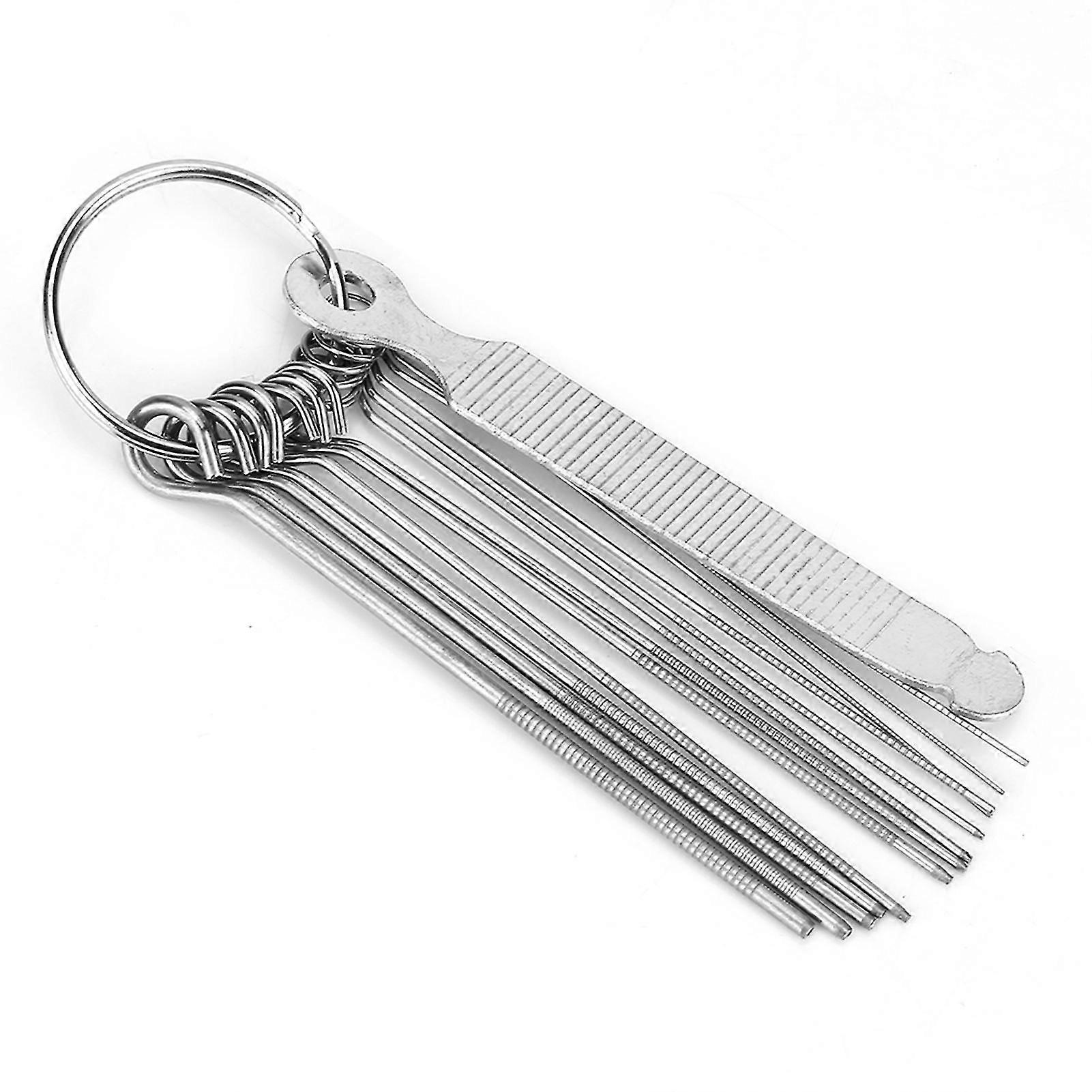 Guitar Bridge Saddle Nut Files 13 Neddles Set Tool Kit Accessory Ukelele