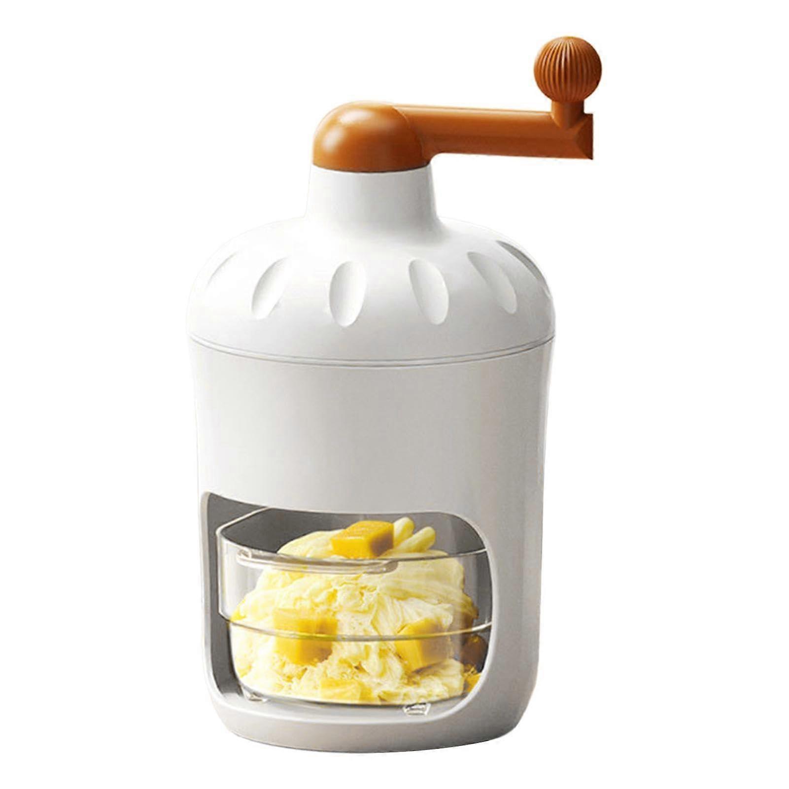 Ice Crusher with Sharp Stainless Blades, Handheld Manual Ice Shaver for Snow Cones