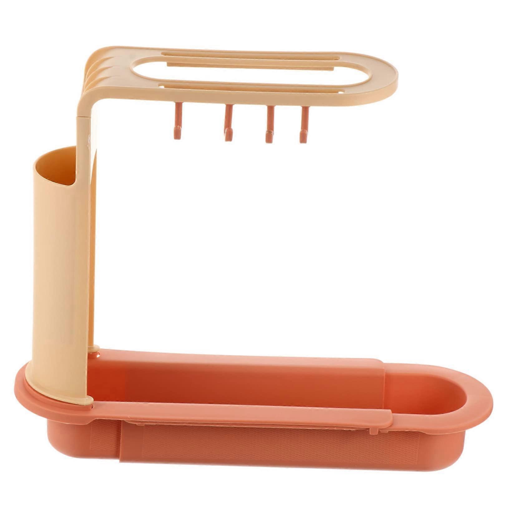 Over Sink Adjustable Dish Drying Rack with Drain Board, MultiLayer Kitchen Organizer