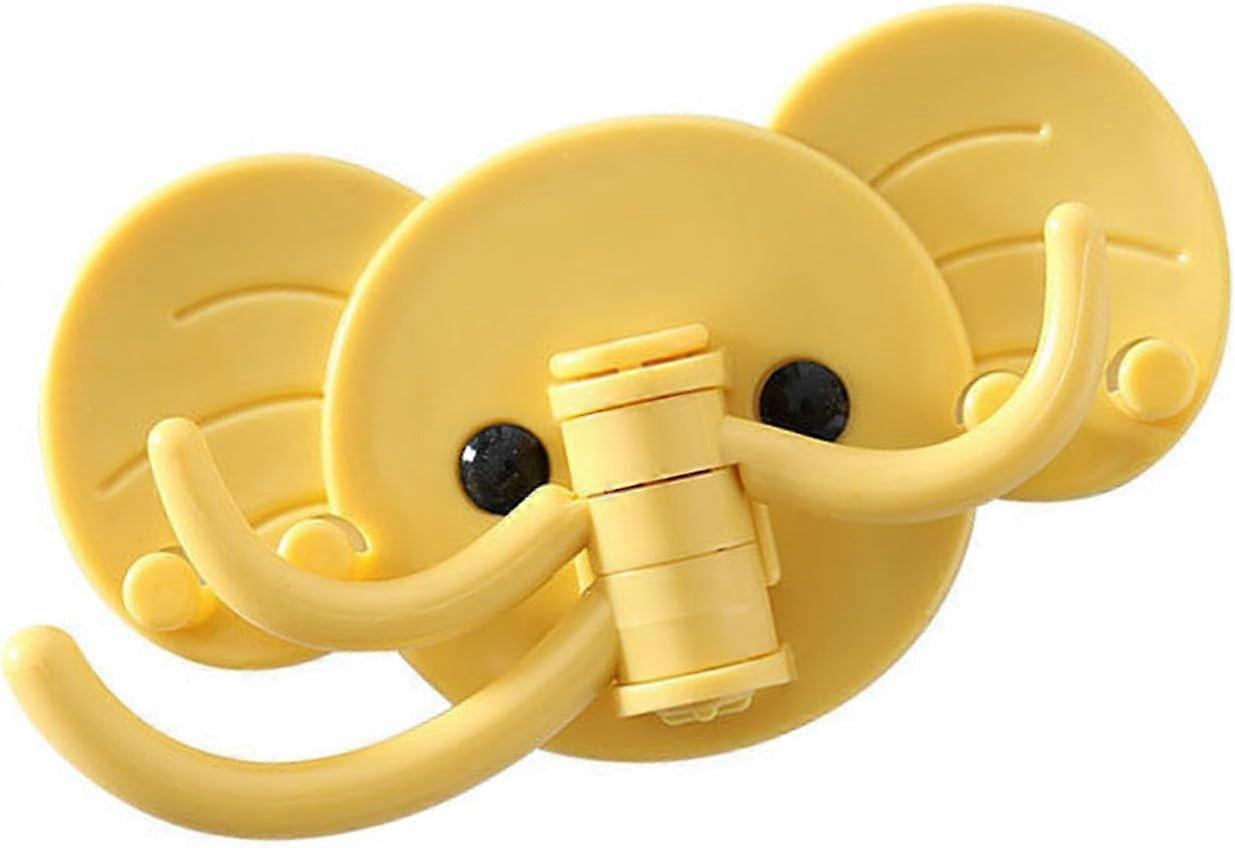Elephant Head Wall Hook Cute Self Adhesive Decorative Hanger NoDrill for Home Bathroom Kitchen