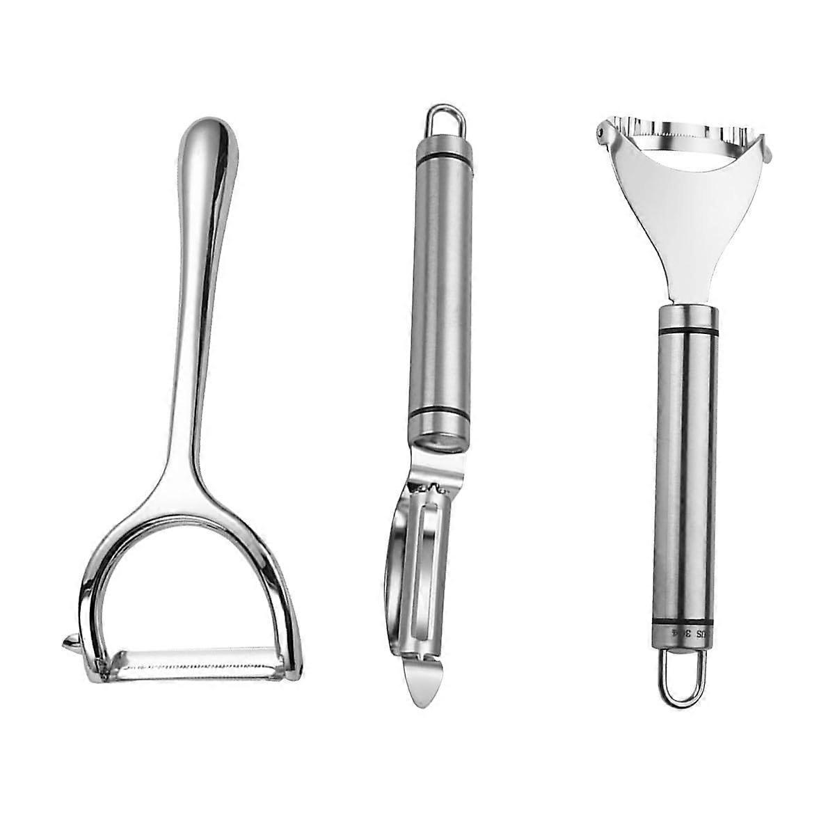 3pcs Y Shaped Vegetable Peeler Set with Sharp Serrated Blades for Corn and Root Vegetables