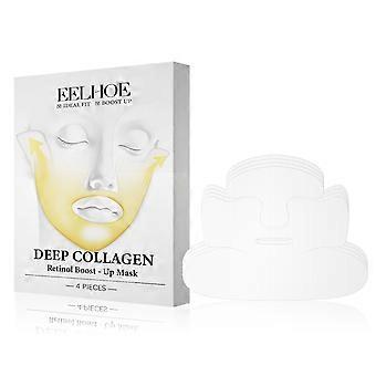 Deep Collagen Retinol Mask for Facial Care, Hydrating, Firming, Anti-Aging, Skin Brightening ,4pcs
