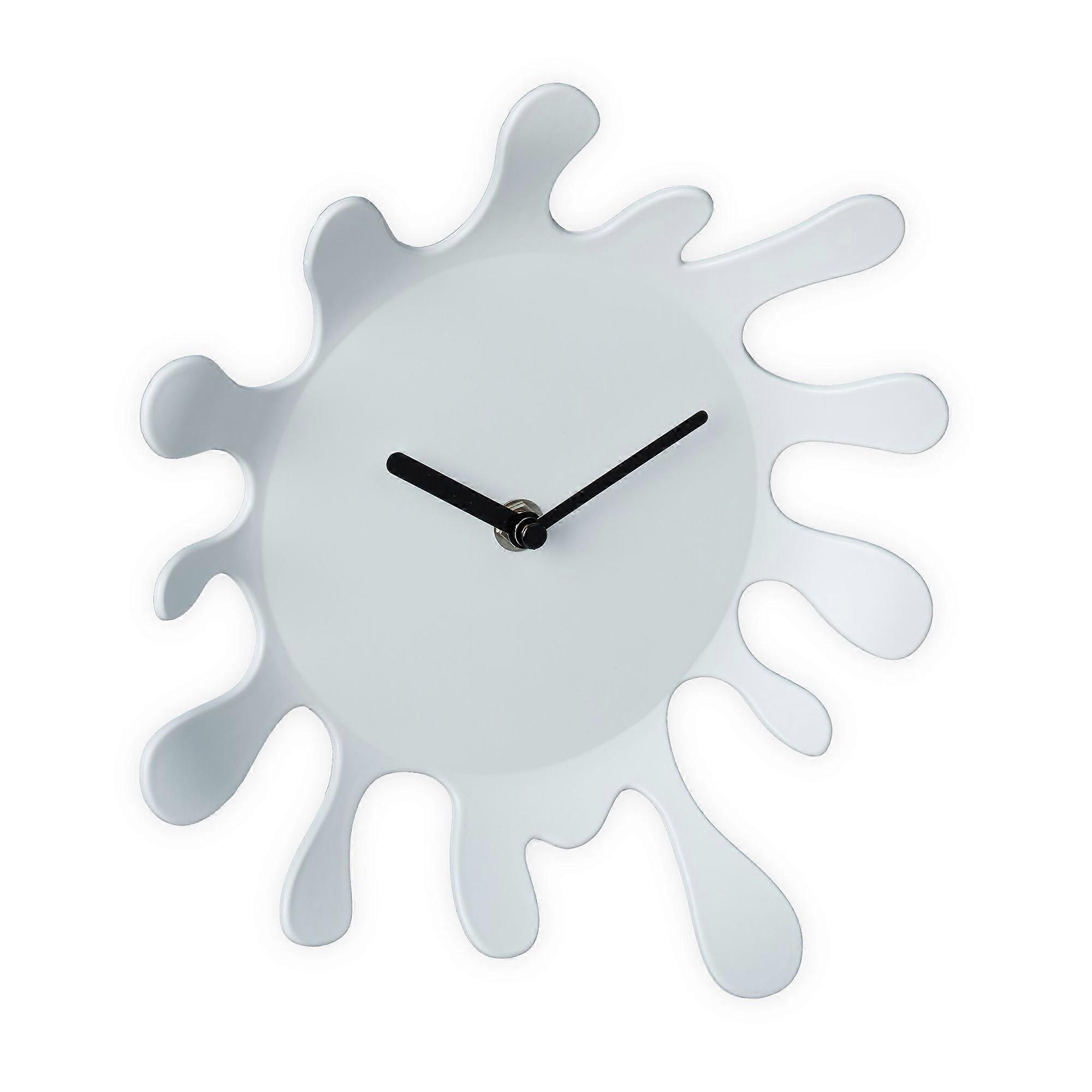 White Wall Clock Color Blob