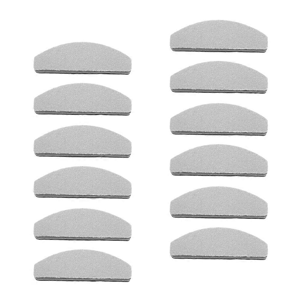 Half-Moon Sponge Nail File Mini for Nail Polishing Tool 20Pcs Grey