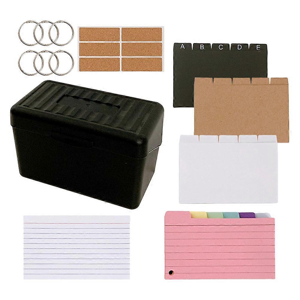 Multi Color Index Card Storage Desktop Index Cards with Lines Set
