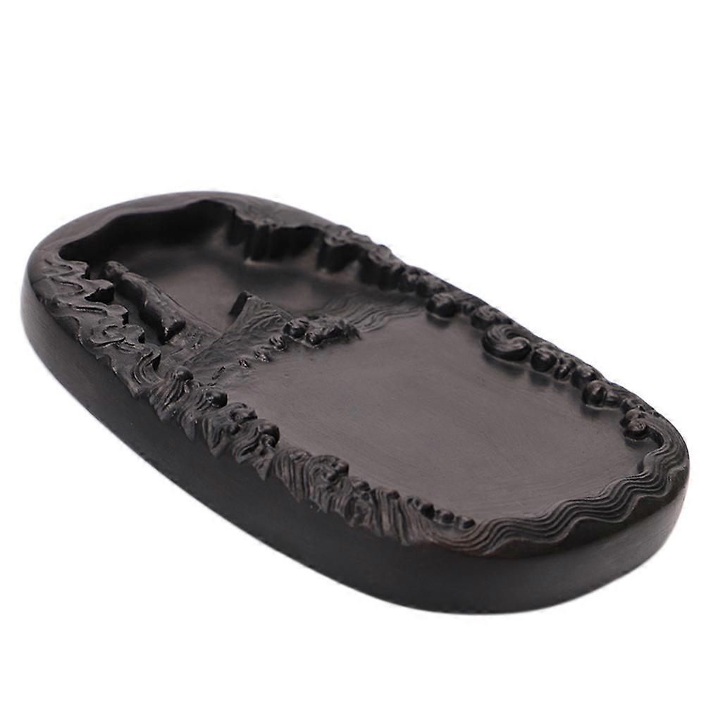 Rectangular Ink Grinding Stone Designed For Artists And Collectors Stylish Black 1Set