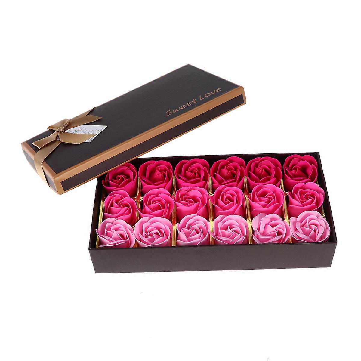 Soap Rose Bath Soap Flower for Decoration Use 18Pcs Created Gradient Rose Gift