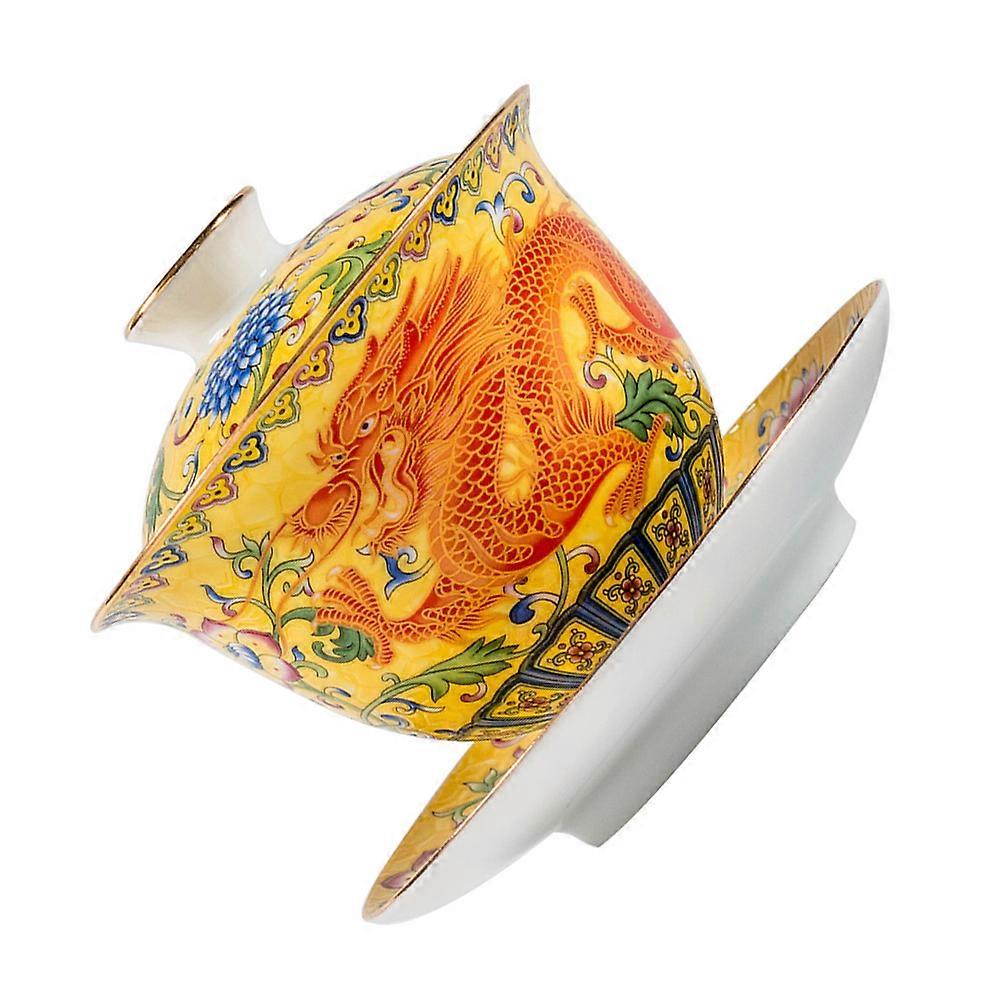 Creative Ceramic Tea Cup with Saucer for Tea Brewing 1Set