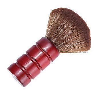 Barber Neck Duster Wooden Hair Brush with Soft Fiber Bristles and Ergonomic Handle for Gentle Cleanup