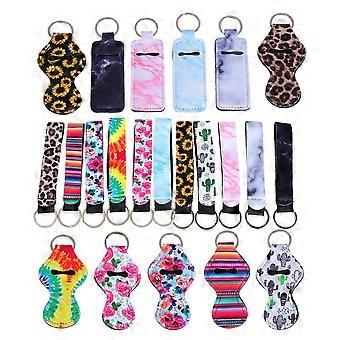 Lip Balm Protective Cases Neoprene Keychain Holder for Daily Use 22Pcs