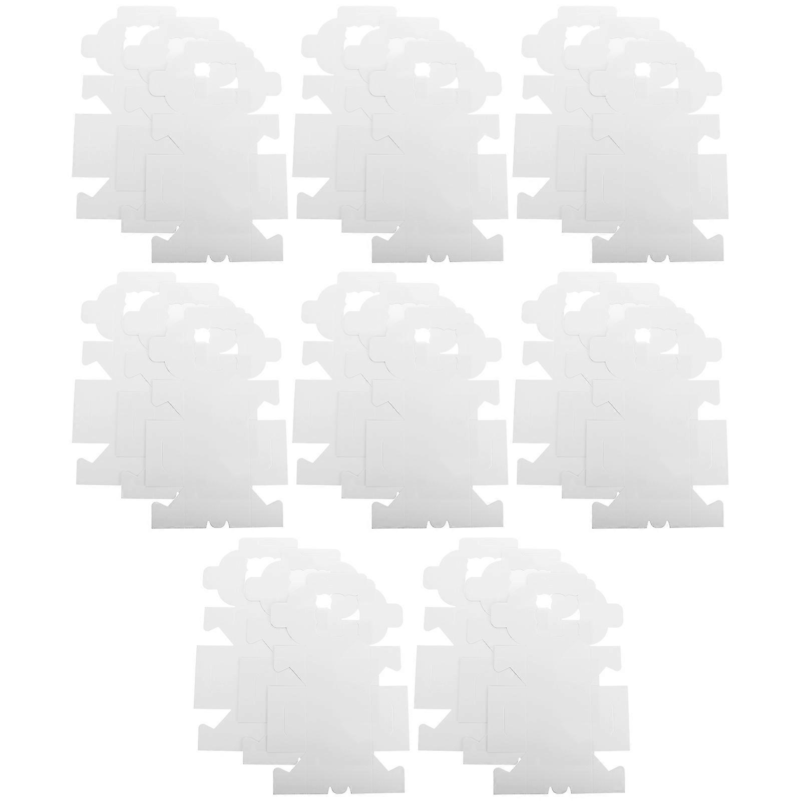 Cookies Box Multi-Function Bakery Boxes for Packaging 48Pcs White Kraft Paper