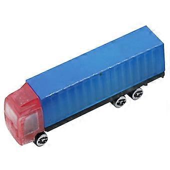 Caminhão-contêiner de brinquedo para decoração, miniatura de caminhão de plástico vermelho.