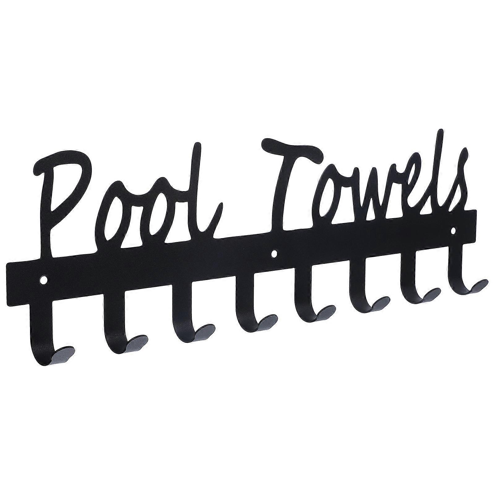 Black Iron Coat Hook Rack for Wall Mounted Hat Clothes Hook