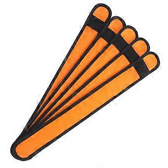 Orange Fitness Slap Armbands for Walking 5Pcs LED Wristbands