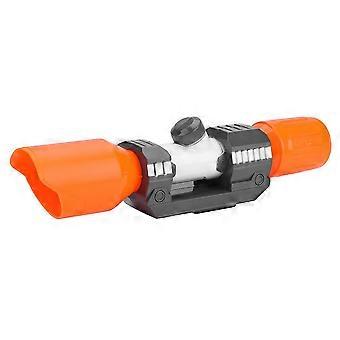 Plastic sight accessory with reticle for modifying a toy