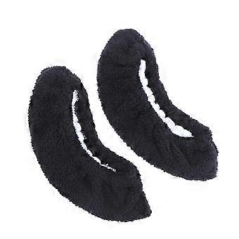 Zwarte schaatshoezen, pluche schaatshoezen voor schaatsbescherming, 2 paar
