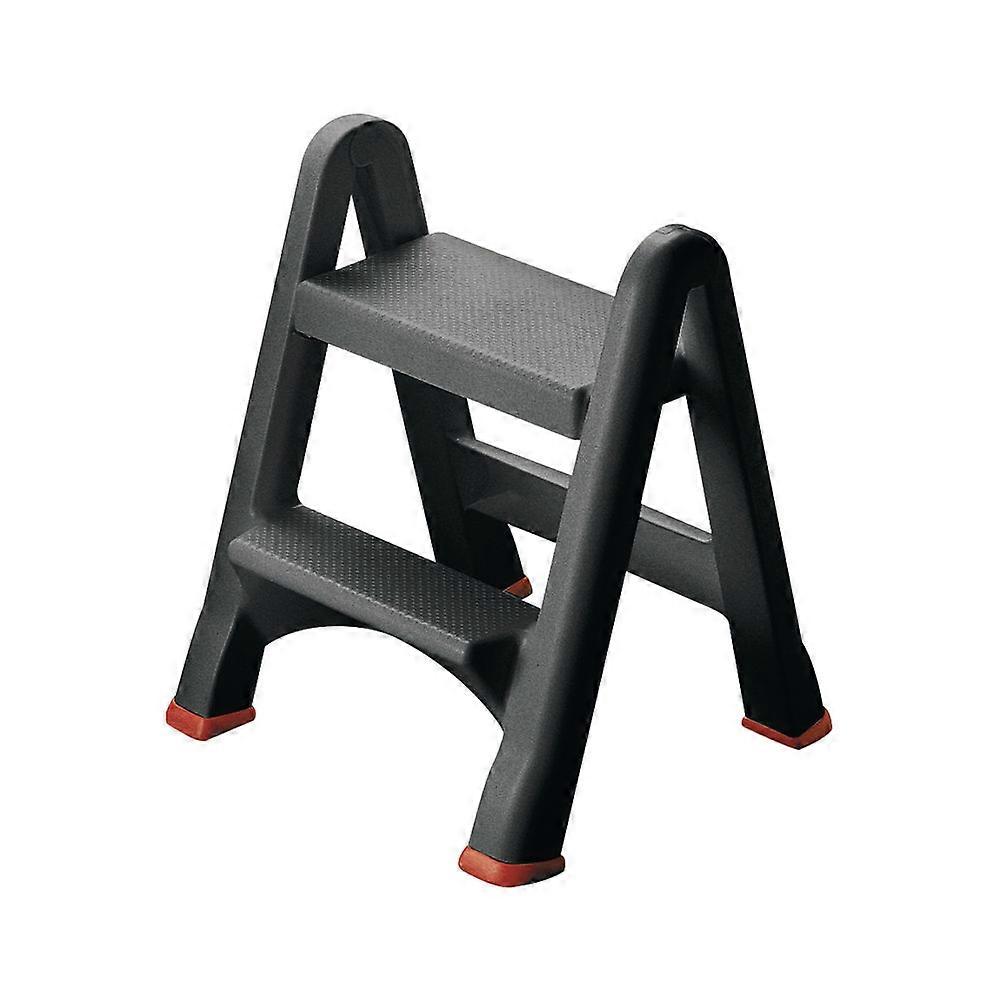 Folding Plastic Step Stool Black 333650