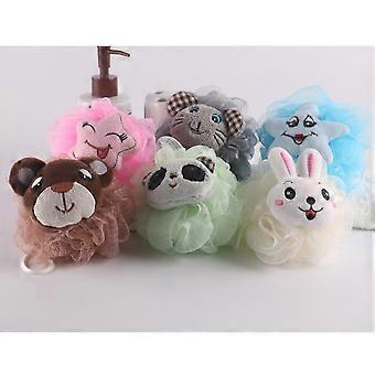5pcs Bath Balls Cartoon Animal Shaped Shower Ball Bath Loofahs Pouf for Kids Children (Random Pattern)