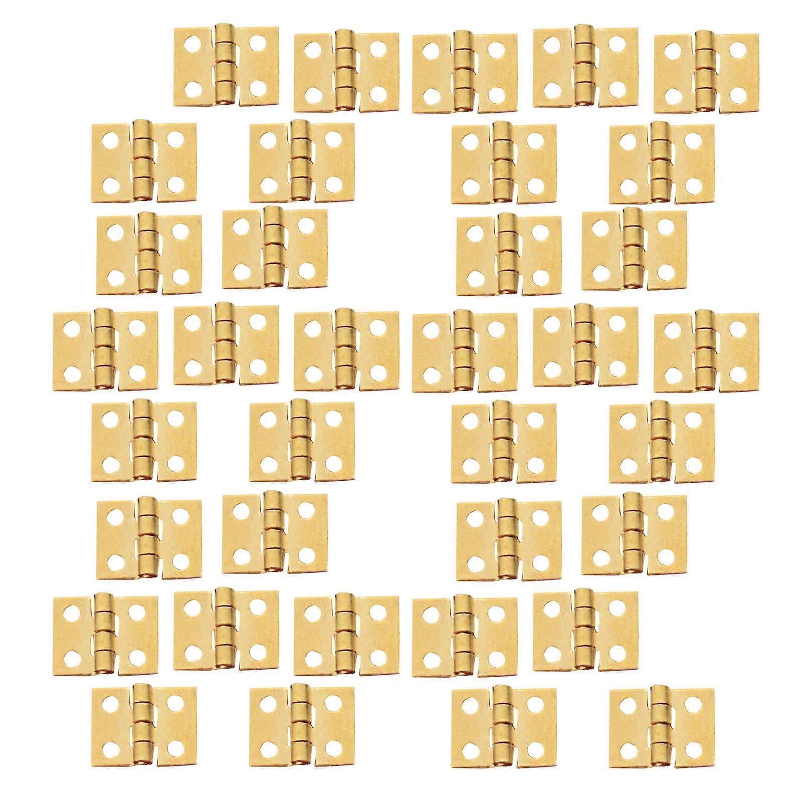Mini Hinges Copper Mini Wooden Box Hinges for Box Use 30Pcs