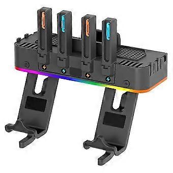RGB Wall Mount for Switch 1/2 Multifunctional Wall Holder RGB Lighting Controller Charging Storage Hanger PG-SW2047