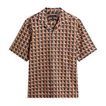 Ted Baker Mens Geometric Short-Sleeved Shirt