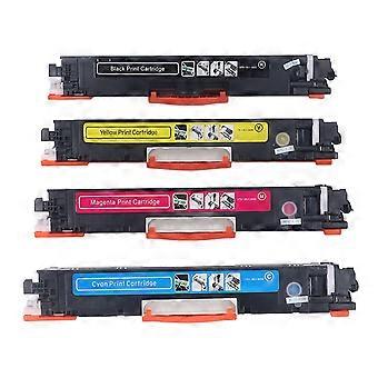 4PCS Toner Cartridge Replacement 130A CF350A CF351A CF352A CF353A Black Cyan Yellow Magenta for Pro Color MFP M177fw M176n M177 M176 Printer NO.0034