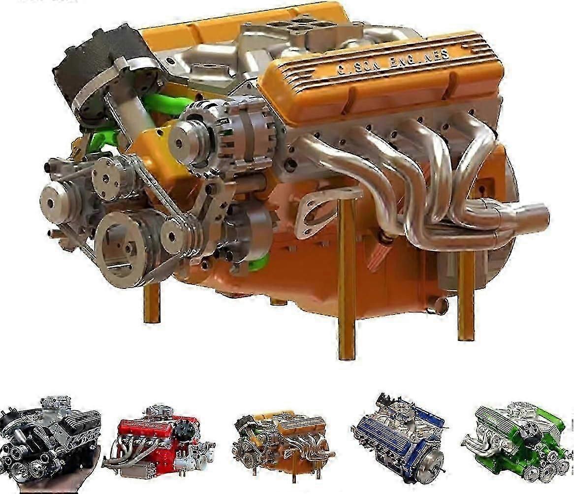 Cison V8 Engine Kit Gas, Gasoline OHV V8 SmallBlock Engine Model Kits