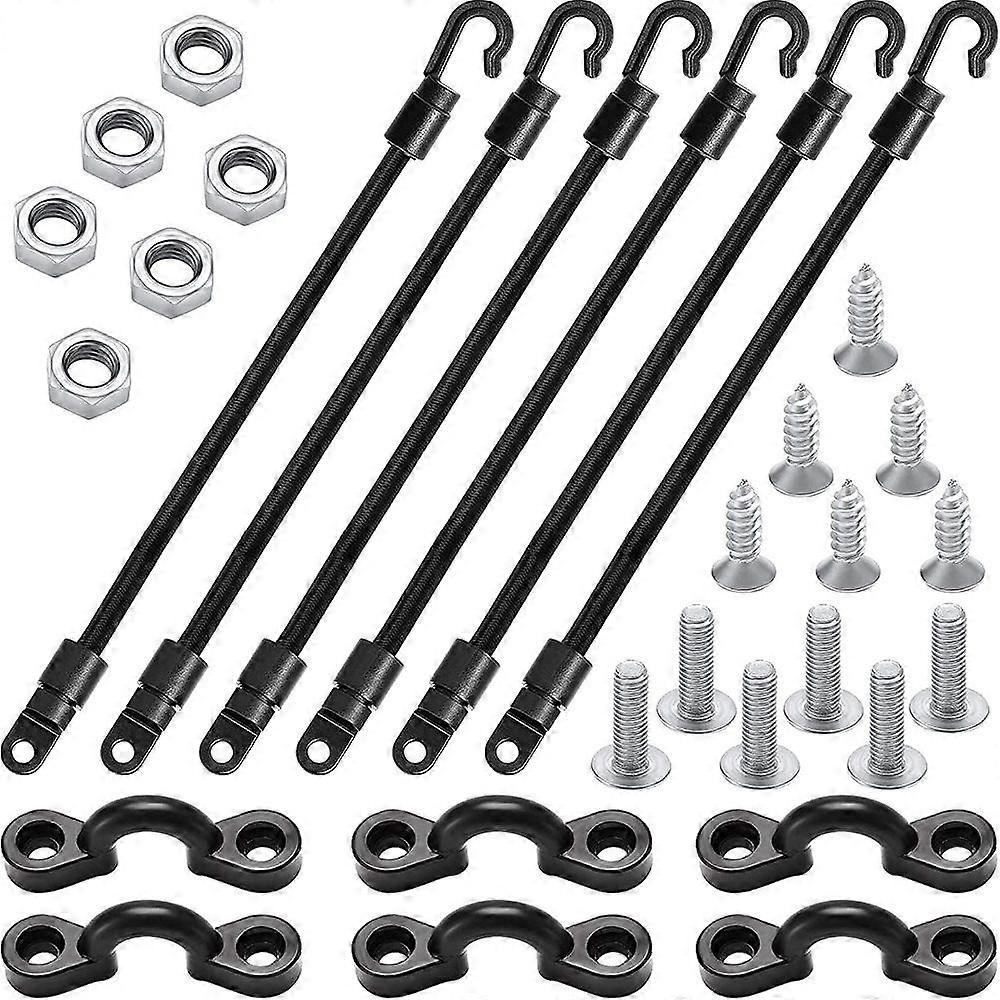 Dww-6 Acessórios para Caiaque: Corda Elástica de 6 mm e 18 polegadas com Gancho de Parafuso e Laço Fixo