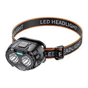LED Headlamp 90-Degree Adjustable Motion Sensor Rechargeable Waterproof Outdoor Camping Headlamp Emergency Light