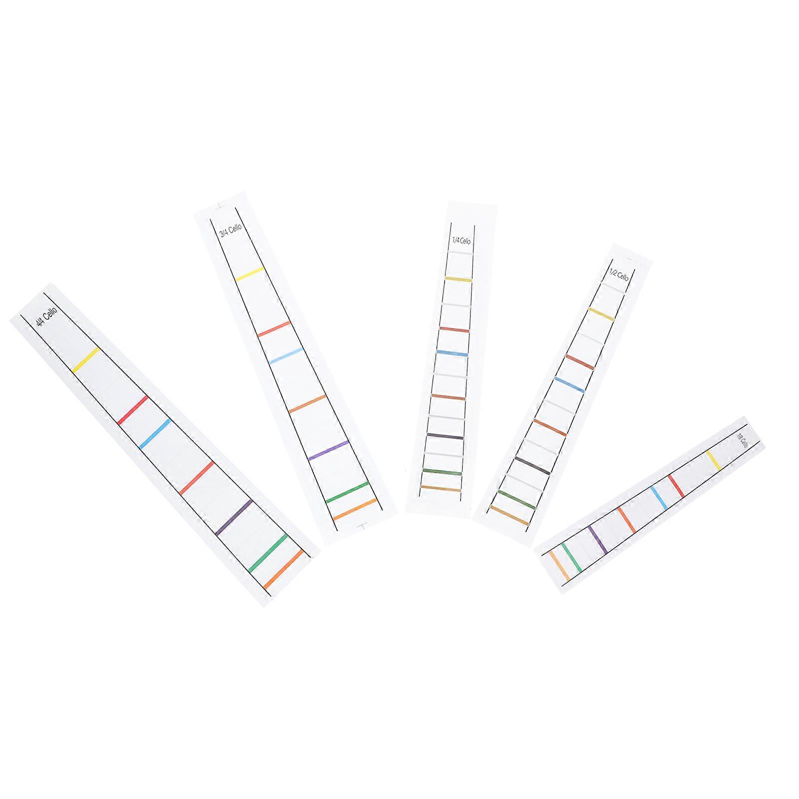 5 Sheets Practical Cello Scales Cello Notes Stickers for Beginner Practice