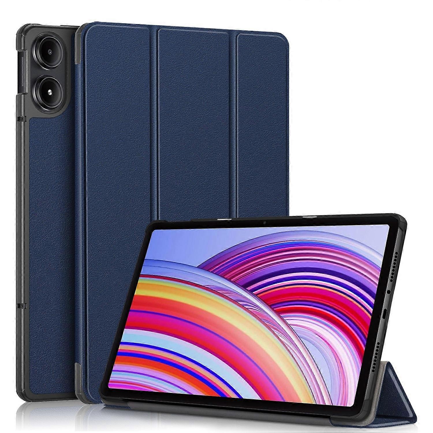 For Xiaomi Redmi Pad Pro 12.1 inch 3folt Wake UP Smart Cover Tablet Bag Case Dark Blue