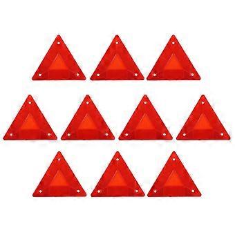 10 Pcs Carcan Riangle Safety Reflector Automobile Reflectors Triangle Universal Truck Reflectors Triangle Car Reflectors