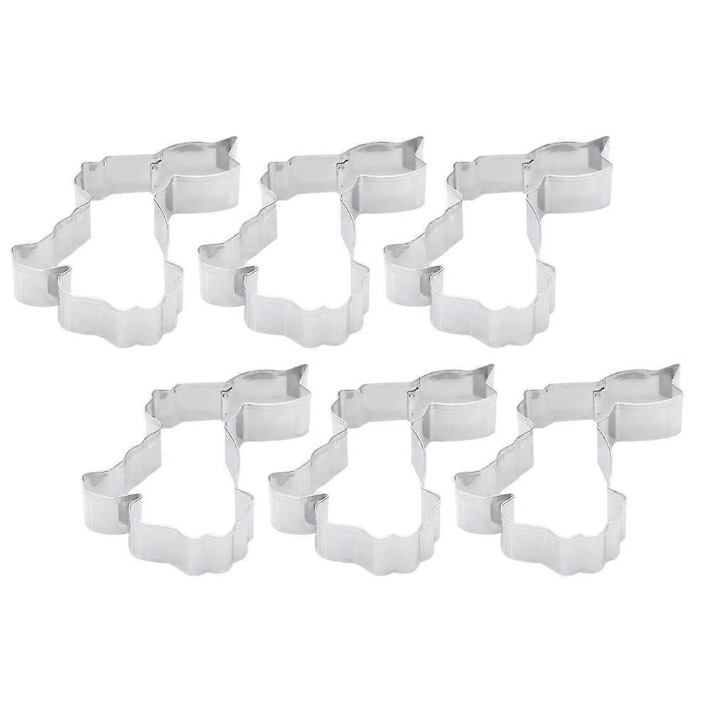 6pcs Easter Biscuit Mould Bunny Shape Cookie Mould Baking Tool (Random Style)